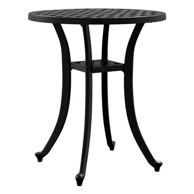 vidaXL Garden Table Outdoor Dining Table Patio Side Table Black Cast Aluminium