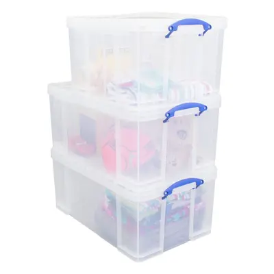 Really Useful x Litre x Litre Storage Boxes - Clear