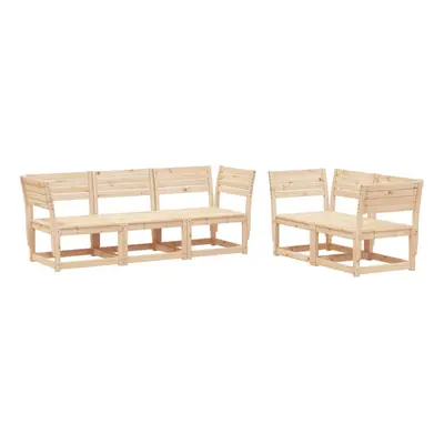 vidaXL Garden Sofa Set Piece Outdoor Sofa Set Corner Sofa Solid Wood Pine