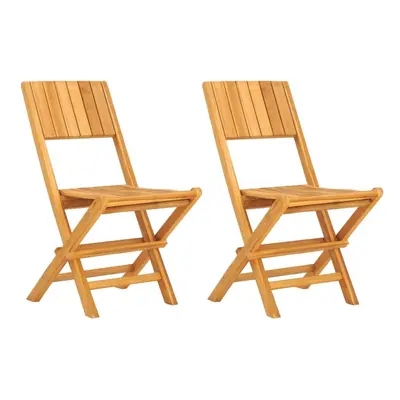 (2 pcs, without armrest) vidaXL Folding Garden Chairs Outdoor Chair Patio Wooden Chair Solid Woo