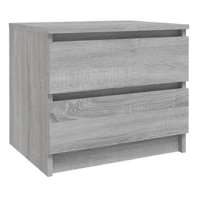 (grey sonoma, 1) vidaXL Bed Cabinet Nightstand Side Table Storage Bed Table Engineered Wood