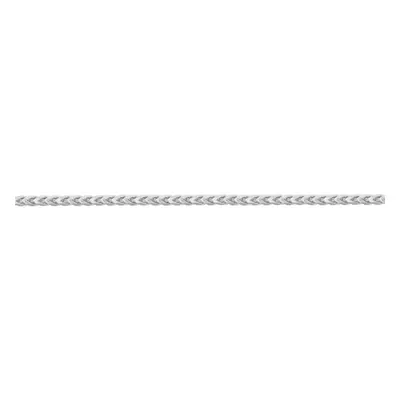 (20) Jewelco London Unisex Rhodium Plated Sterling Silver Square 3D Curb Franco 2.5mm Chain Neck