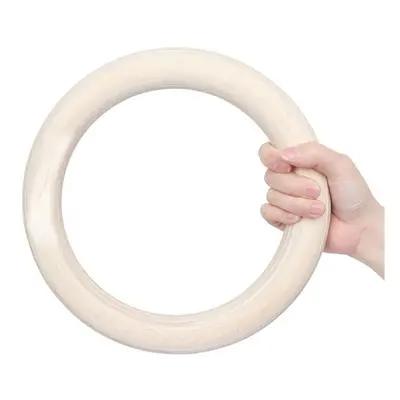 (28mm) Procircle Wood Gymnastic Gym Rings with Adjustable Long Buckles Straps Workout For Home &