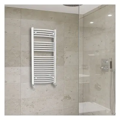 (1100x600mm) Warmehaus Curved Heated Towel Rail Central Heating for Bathroom Kitchen Radiator La