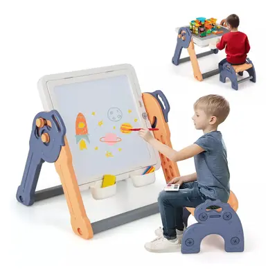 6-In-1 Multi-activity Kids Play Table&Chair Set Folding Painting Easel