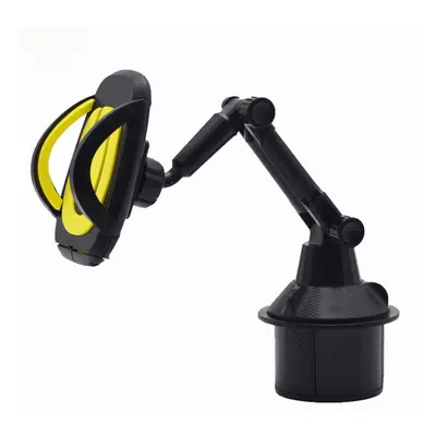 (Yellow) Car Phone Holder Mount Universal Rotation Flexible Arm Gooseneck