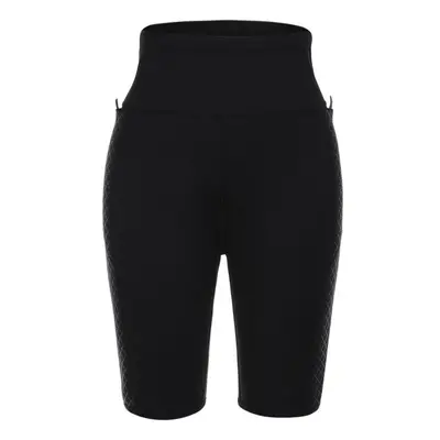 (Black, 4) Printed Neoprene Sweat Shaping Shorts