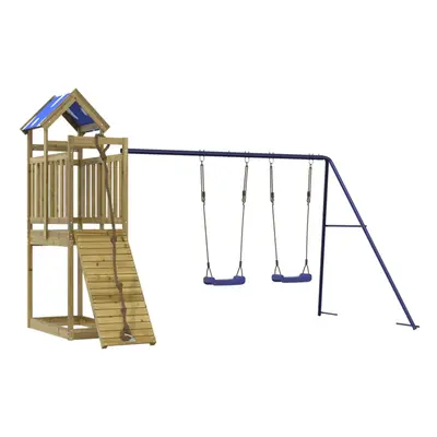 vidaXL Outdoor Playset Garden Playhouse Kids Playground Impregnated Wood Pine