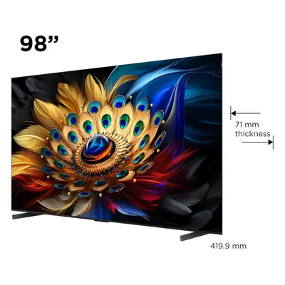 TCL 98C655K 98" 4K Ultra HD QLED PRO Smart TV - 144Hz Refresh Rate