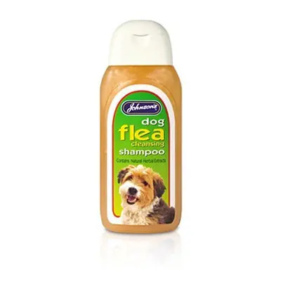 Johnsons Dog Flea Cleansing Shampoo 200ml 300g - Bulk Deal of 6x