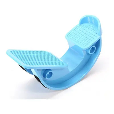 (Blue) Foot Stretcher Rocker Ankle Muscle Calf Stretch Board Yoga Sports Massage Pedal Fitness E