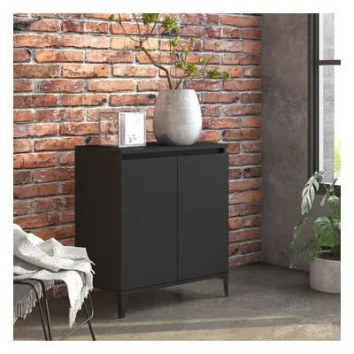 vidaXL Sideboard Black Chipboard Book Storage Cabinet Living Room Furniture