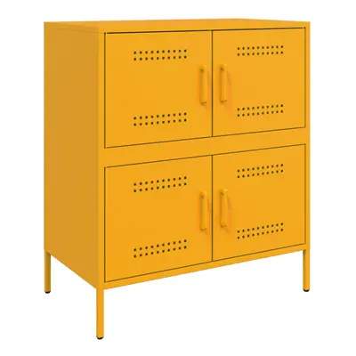 (yellow) vidaXL Sideboard Storage Cupboard Side Cabinet Home Organiser Highboard Steel