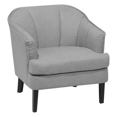 Armchair ELVERUM Fabric Light Grey