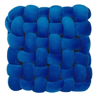 Throw Cushion SIRALI Velvet x cm Blue Solid