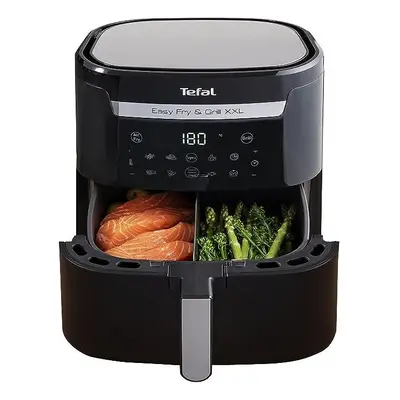 Tefal Easy Fry 2in1 Digital Dual Air Fryer & Grill, 6.5L or 3.25L x2 Drawer Capacity, Programs, 