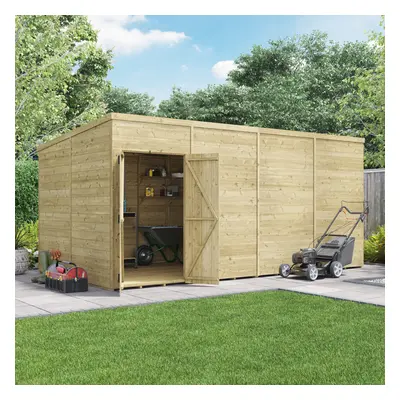 (16x8 Windowless, 15mm) BillyOh Switch Tongue and Groove Pent Shed