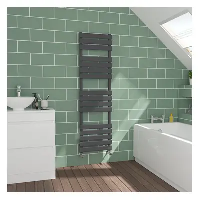 WarmeHaus Flat Panel Sand Grey Towel Radiator Bathroom Heated Towel Rail 1600x450mm