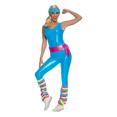 (L, Blue/Pink) Barbie Womens/Ladies Deluxe Sports Costume