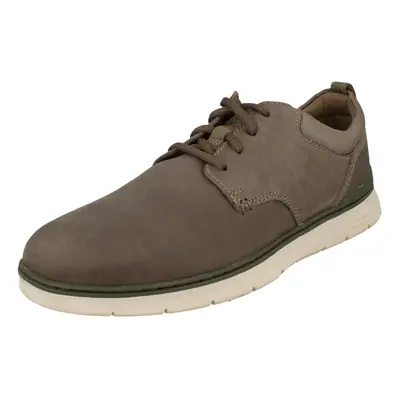 (Grey, UK 11) Mens Clarks Smart/Casual Lace Up Shoes Braxin Low