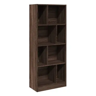 vidaXL Bookcase Bookshelf Book Rack Storage Cabinet Brown Oak Engineered Wood