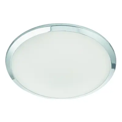 Led IP44 Flush Bathroon Light w/ Chrome Trim & Frosted Glass