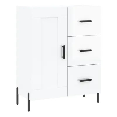 (high gloss white) vidaXL Sideboard Storage Cabinet Cupboard Side Cabinet Brown Oak Engineered W