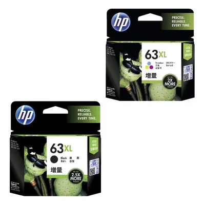 HP 63XL Ink Cartridge Black Cyan Magenta Yellow inks Value Pack