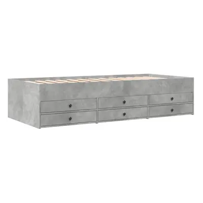 (concrete grey) vidaXL Daybed with Drawers Sofa Bed Guest Bed White 90x200 cm Engineered Wood