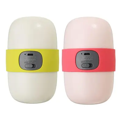 (Pink) USB Rechargeable Timing Night Light Handheld Sleep Lamp for Baby Kids Nursery Bedside