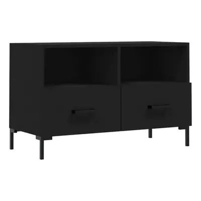 (black) vidaXL TV Cabinet TV Unit Sideboard Media Unit TV Stand White Engineered Wood