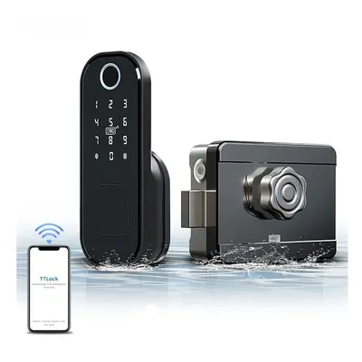 Fingerprint Door Lock bluetooth Passcode Rfid Card Keyless Waterproof Electronic Lock Work with 