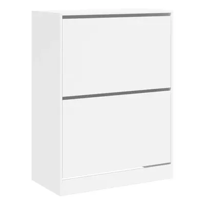 (white, x x cm) vidaXL Shoe Cabinet with Flip-Drawers Shoe Storage Shelf Shoe Rack Cupboard