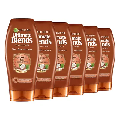 Garnier Ultimate Blends Conditioner | Sleek Restorer With Coconut Oil & Cocoa Butter Smoothing f