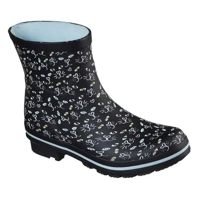 (6 UK, Black) Skechers Womens/Ladies Bobs Rain Check Misty Eye Wellington Boots