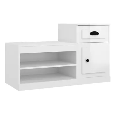 (high gloss white) vidaXL Shoe Cabinet Shoe Rack Shoe Storage Shelf Organiser Engineered Wood