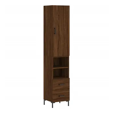 (brown oak, drawers shelves) vidaXL Highboard Sideboard Tall Storage Cabinet Side Cabinet Engine