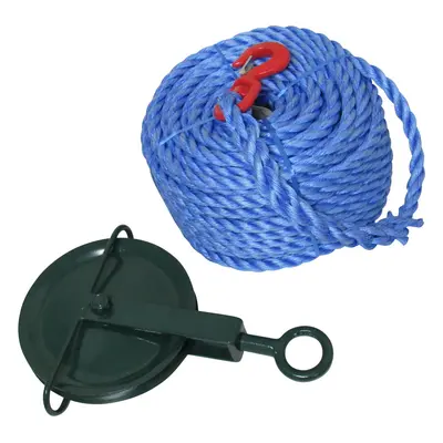 (30M) Gin Wheel Scaffold Pulley & Rope 250KG (Lifting)