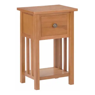 Magazine Table with Drawer 35x27x55 cm Solid Oak Wood