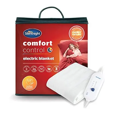 Silentnight Comfort Control Electric Blanket Double - Heated Electric Underblanket with Heat Set