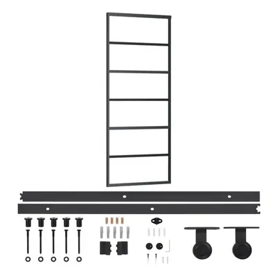 vidaXL Sliding Door with Hardware Set ESG Glass&Aluminium Sliding Door System