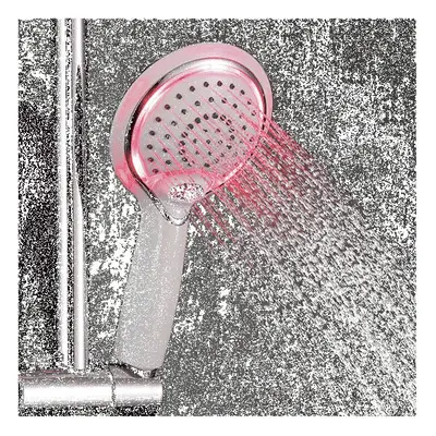 Bathroom Handheld Shower Spray Head ABS Plating Color LED Digital Temperature Display w/ Hose