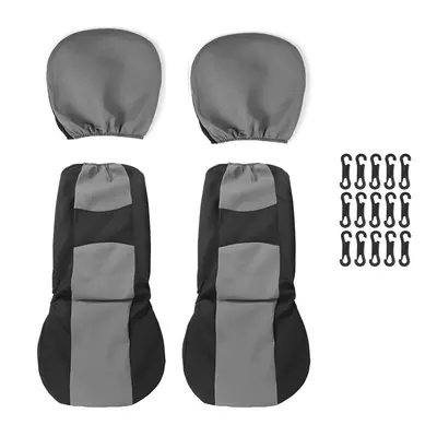 (Gray - Pcs) 2/4/9PCS Front Back Row Full Car Seat Cover Seat Protection Car Accessories