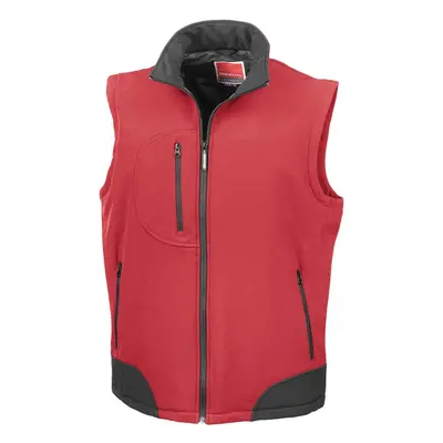 (XXL, Red/Black) Result Mens Softshell Body Warmer