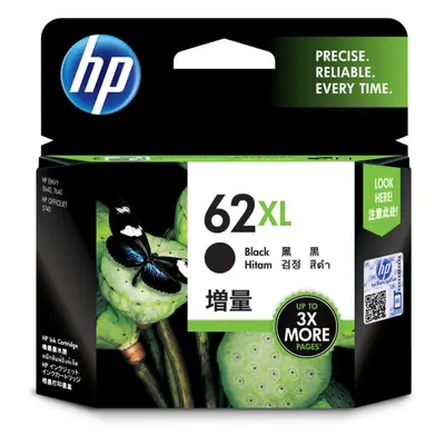 Genuine Original HP 62XL High Yield Black Ink Cartridge C2P05AA