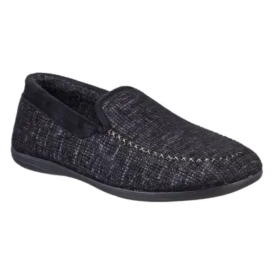 (11 UK, Black) Cotswold Mens Stanley Moc Toe Full Slipper