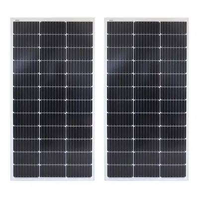 (100W x ) Solar Panels Premium Mono PV Photo-voltaic Panel Connectors Boat Caravan