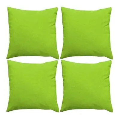 (4 Pack, Green) EVRE Shower Proof Cushions for Garden Furniture