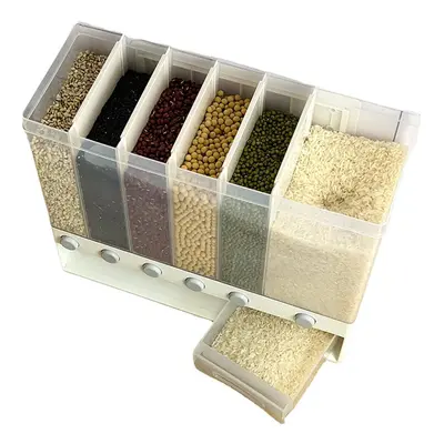 Wall Mounted Cereal Dispenser Dry Food Storage Container Rice Bucket