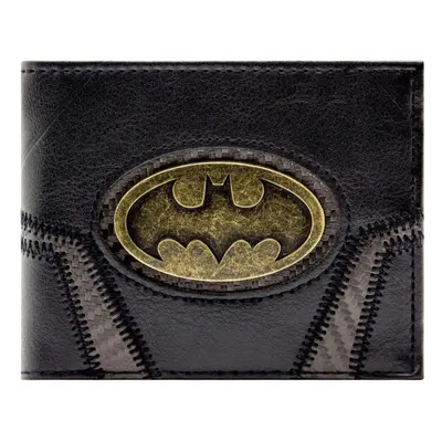 Batman Suit Up Gold Badge Black ID and Card Bi-Fold Wallet